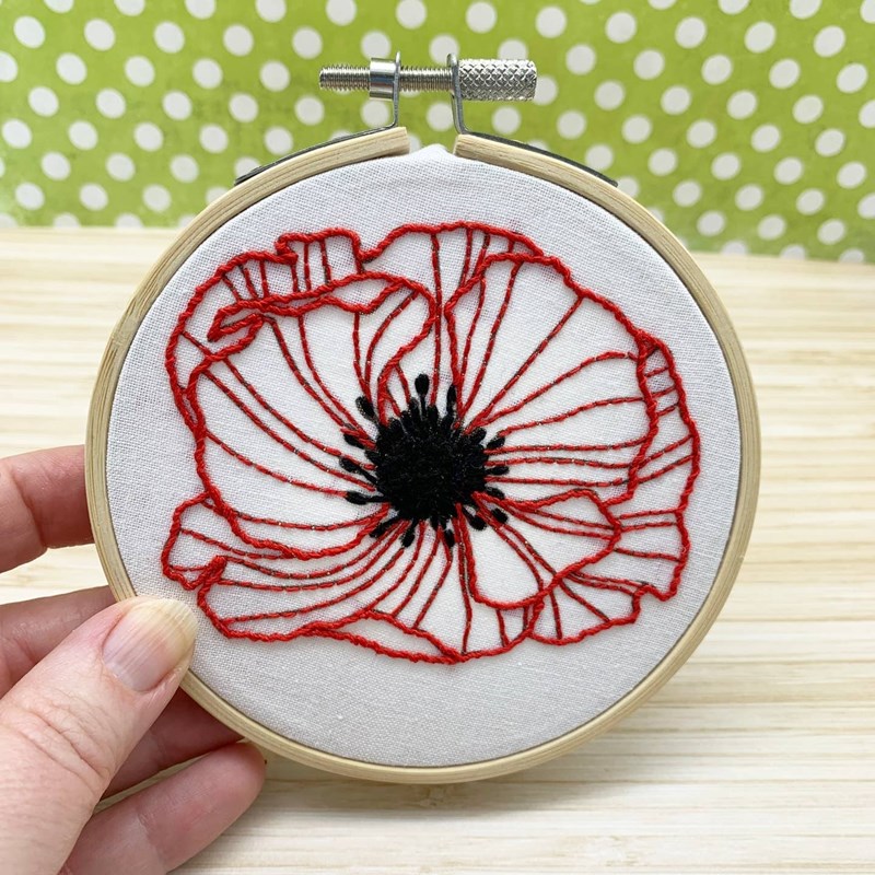 Kit de broderie poppy mini