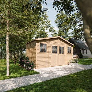 Abri de jardin en bois les planchers imprégné- h246x418x220 cm 8 m²