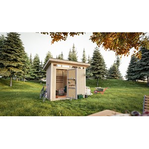 Abri de jardin qualité premium 3m² l161xl294xh239 cm - gris foncé