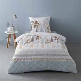 Housse de couette flanelle + 1 taie