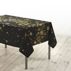 Nappe 150x240 antitache imprimé doré