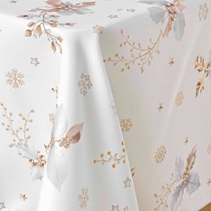 Nappe 150x240 antitache imprimé houx