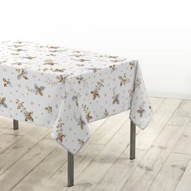 Nappe 150x300 antitache imprimé houx