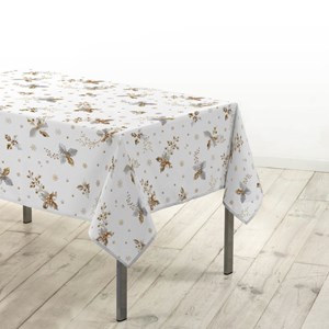 Nappe 150x300 antitache imprimé houx