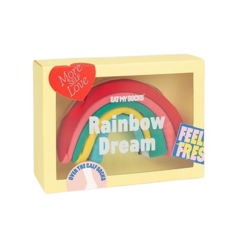 Chaussettes eat my socks arc en ciel