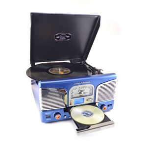 Chaîne hifi rétro platine vinyle multifo