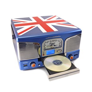 Chaîne hifi rétro platine vinyle multifo