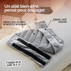 Ceinture chauffante pour lombaires Gris