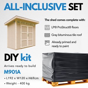 Abri de jardin qualité premium 3m² l161xl294xh239 cm - beige