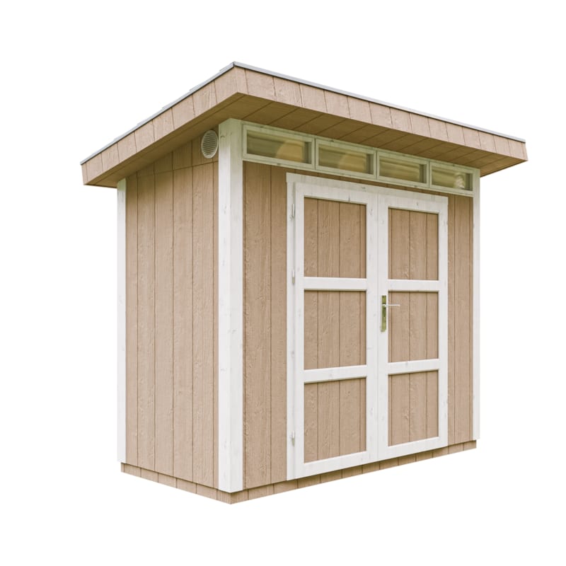 TIMBELA Abri de jardin qualit&eacute; premium 3m&sup2; l161xl294xh239 cm - marron