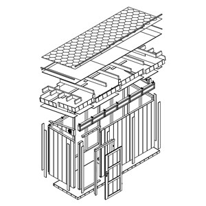 Abri de jardin qualité premium 4m² l161xl412xh239 cm - rouge