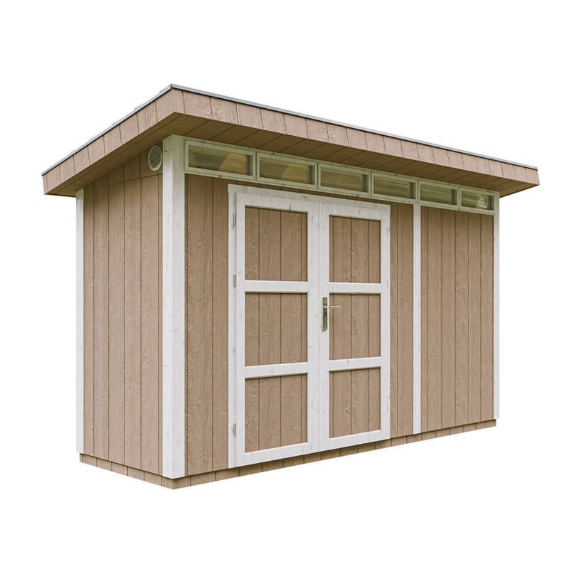 Timbela - Abri de jardin qualité premium 4m² l161xl412xh239 cm - marron