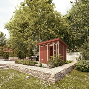 Abri de jardin qualité premium 6m² l294xl279xh237 cm - marron