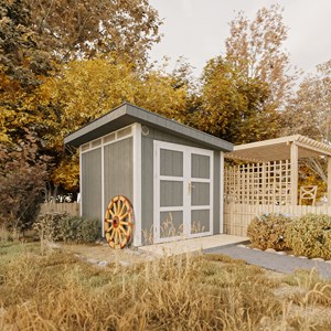 Abri de jardin qualité premium 6m² l294xl279xh237 cm - beige