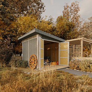 Abri de jardin qualité premium 6m² l294xl279xh237 cm - jaune