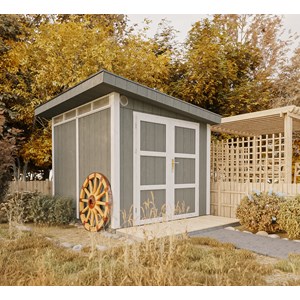 Abri de jardin qualité premium 6m² l294xl279xh237 cm - gris