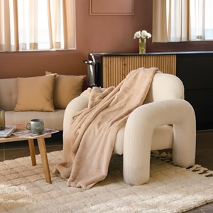 Couverture, plaid cosy ultra doux Beige