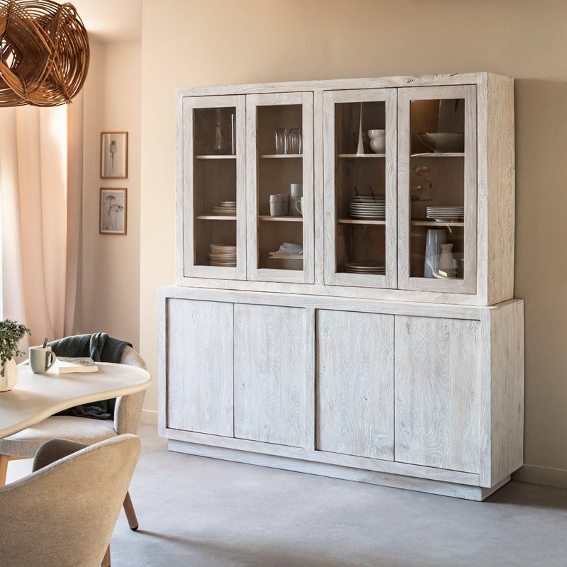 Vaisselier manguier blanchi