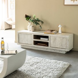 Meuble tv manguier blanchi