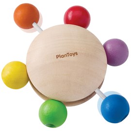 Hochet en bois à perles