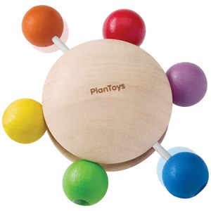 Hochet en bois à perles
