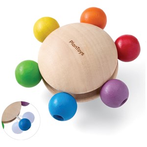 Hochet en bois à perles