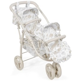 Poussette double pour poupées nara
