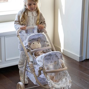 Poussette double pour poupées nara