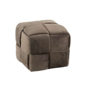 Pouf tissu gris h.42cm