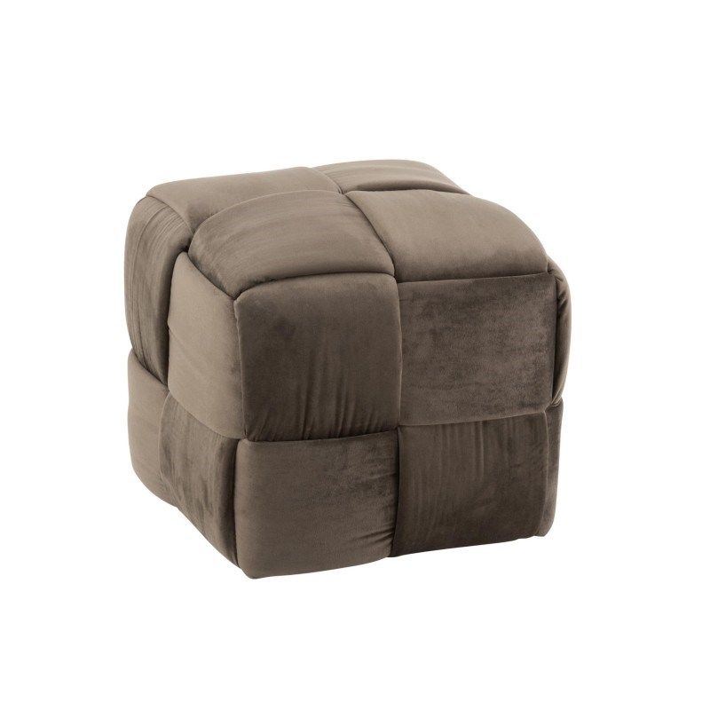 Pouf tissu gris h.42cm
