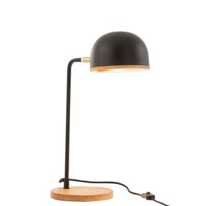 Lampe bois noir h.48cm