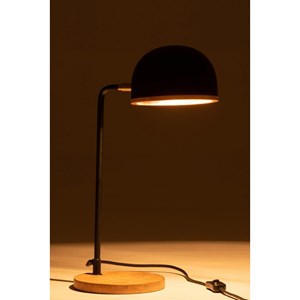Lampe bois noir h.48cm