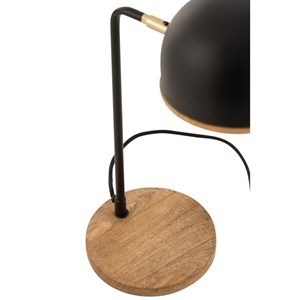 Lampe bois noir h.48cm