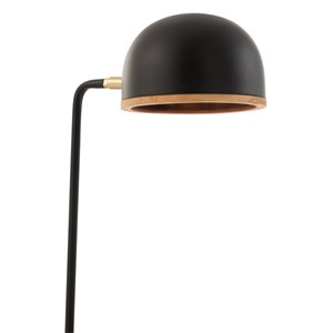Lampe bois noir h.48cm