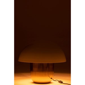 Lampe métal blanc h.44cm
