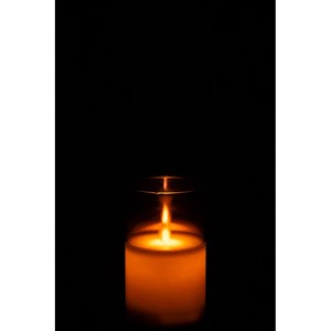 Lampe verre marron h.12.5cm