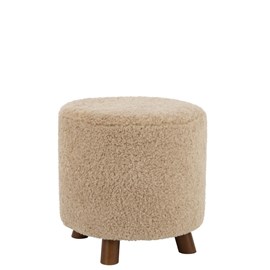 Pouf textile beige h.40cm