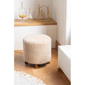 Pouf textile beige h.40cm