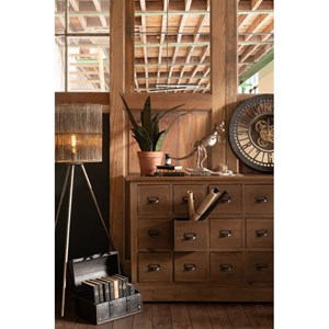 Lampe métal marron h.136cm