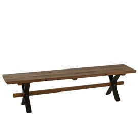 Banc bois marron h.45cm