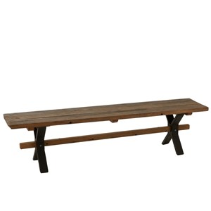 Banc bois marron h.45cm