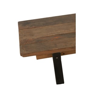 Banc bois marron h.45cm