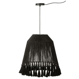 Lampe jute noir h.53cm