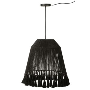 Lampe jute noir h.53cm