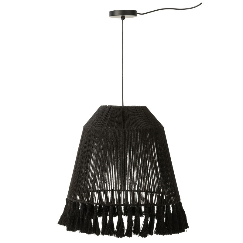 Lampe jute noir h.53cm