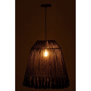 Lampe jute noir h.53cm