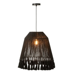 Lampe jute noir h.53cm
