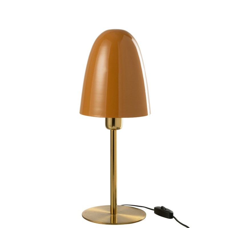 Lampe métal ocre h.1.82cm