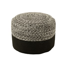 Pouf textile noir h.2.57cm