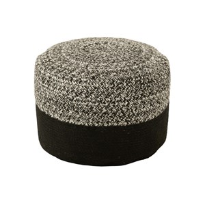 Pouf textile noir h.2.57cm